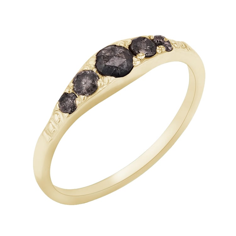 Prsteň so salt and pepper diamantmi Hermina 97094