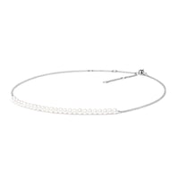 Strieborný náhrdelník s perlami Tanya