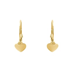 Zlaté detské náušnice so srdiečkami Joia