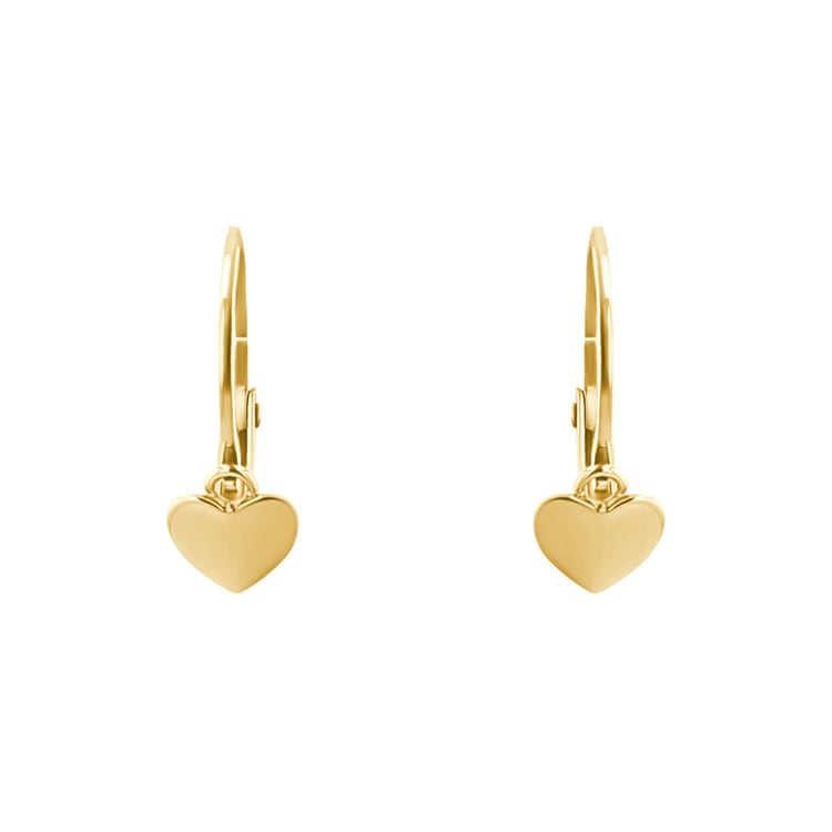 Zlaté detské náušnice so srdiečkami Joia