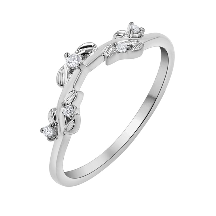 Vykrojený prsteň v tvare vetvičky s lab-grown diamantmi Cuan