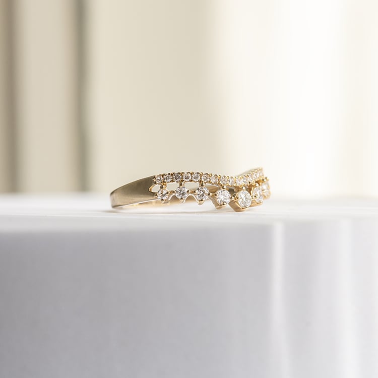 Diamantová dvojitá obručka Colin 144829