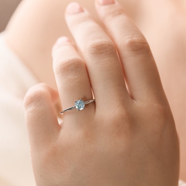 Zásnubný prsteň s akvamarínom Birdie 152780