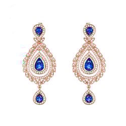 Luxusné zafírové náušnice s diamantmi Drewy