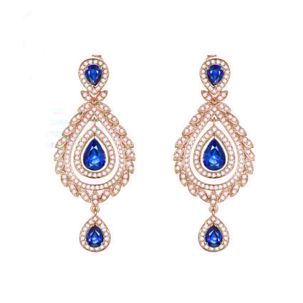 Luxusné zafírové náušnice s diamantmi Drewy