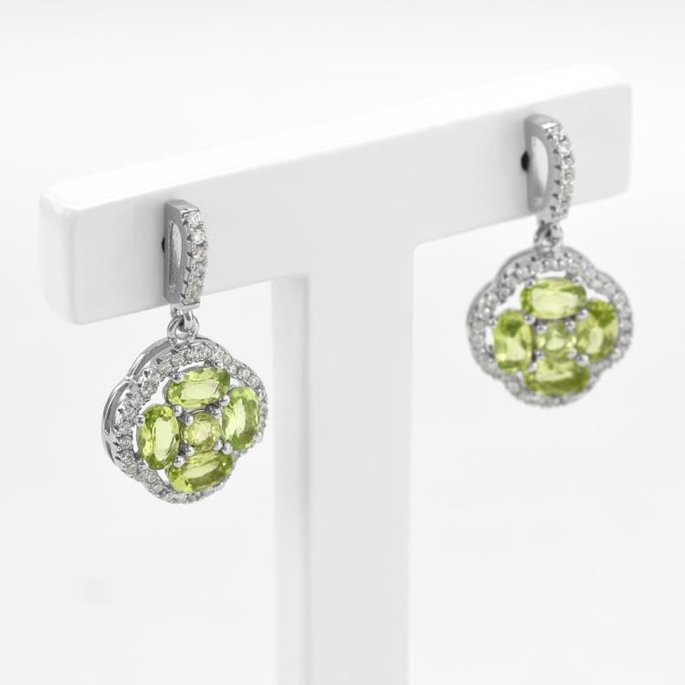 Náušnice plné olivínov 46084