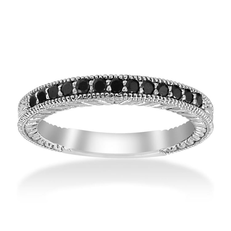 Čierne diamanty v zlatom prsteni 2676