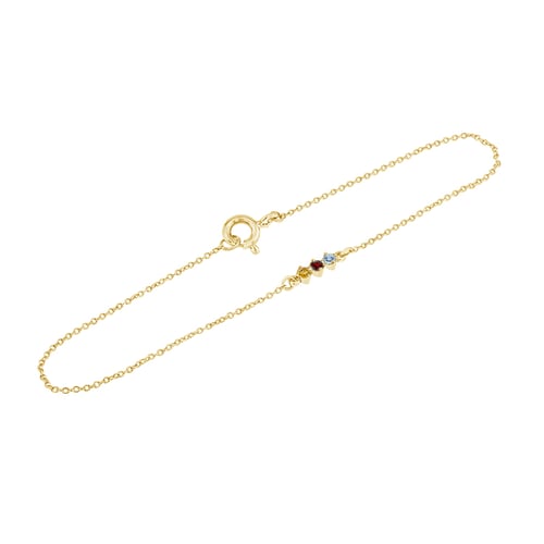 Minimalistický náramok s drahokamami podľa vášho výberu Ruby