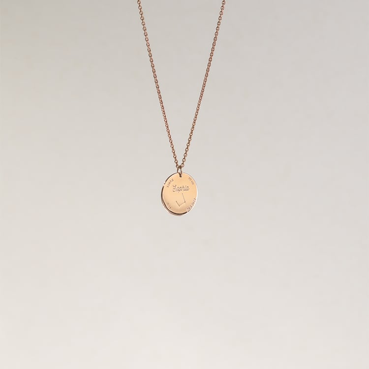 Strieborný novorodenecký prívesok s gravírom vašej voľby Grace 121380