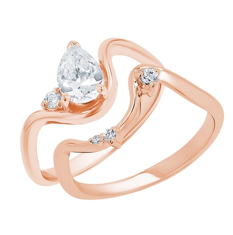 Romantický zásnubný set prsteňov s diamantmi 156185