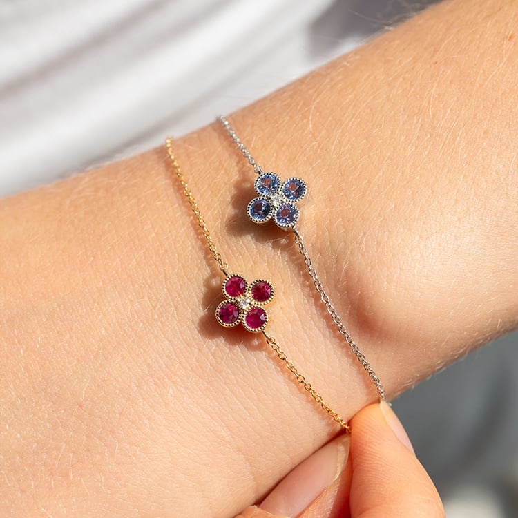 Tanzanitový náramok s diamantom Reith 144355