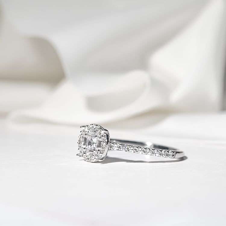 Luxusný set prstenov s trblietavými diamantmi Isolda 128797