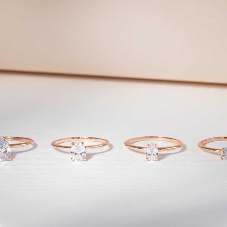 Zásnubný prsteň s pear lab-grown diamantom Cooley 121340