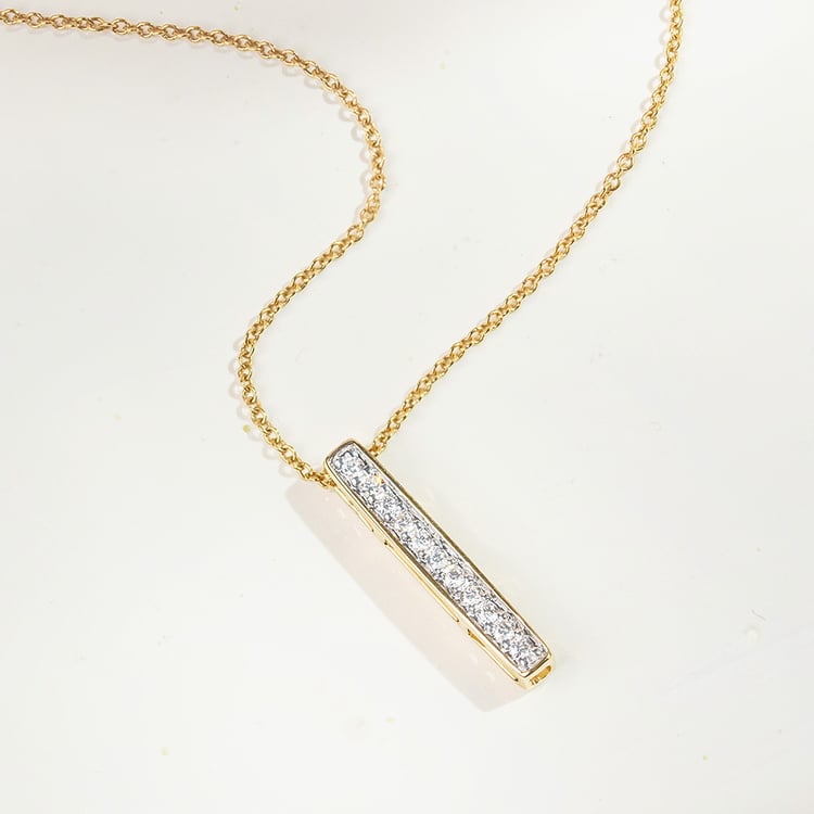 Zlatý prívěsok s lab-grown diamantmi Ola 163558