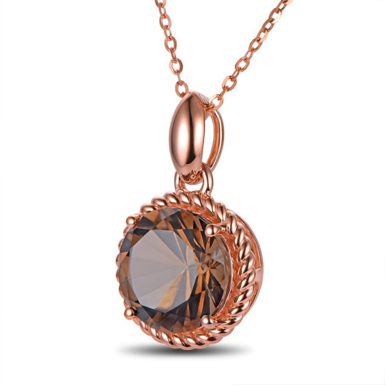  Zlatý náhrdelník s dymovým topásom 17150