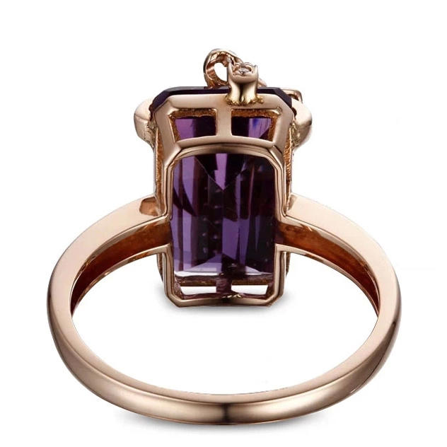 Zlatý prsteň s ametystom 7706