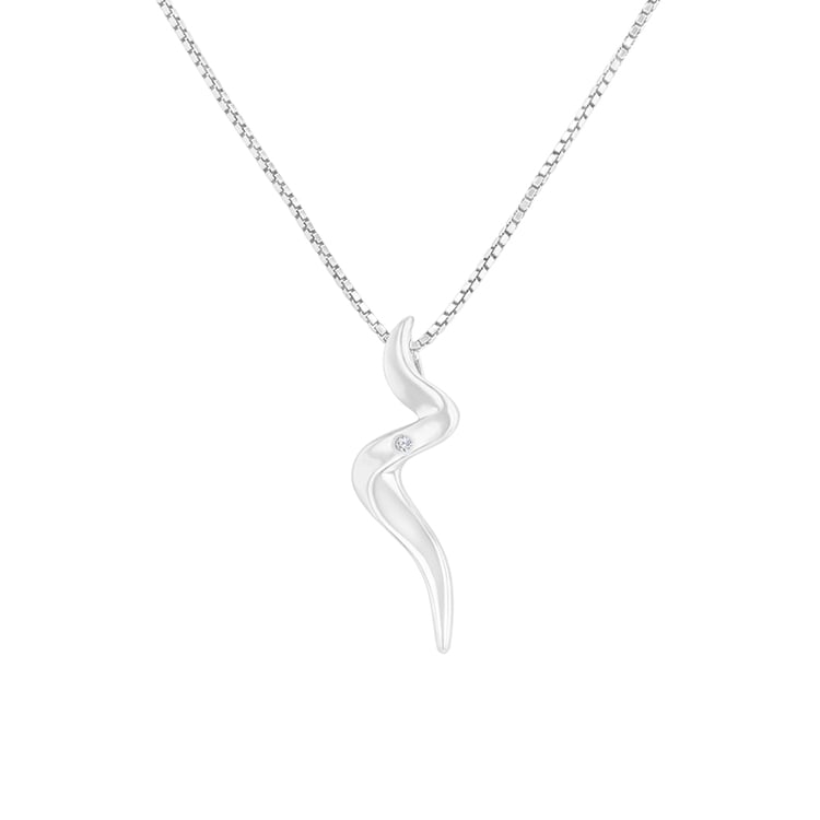 Trendy strieborný prívesok s diamantom