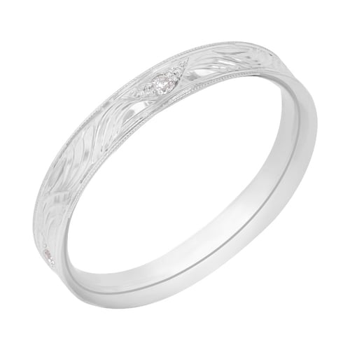 Zlaté svadobné obrúčky s gravírom a diamantmi Milne