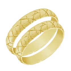 Svadobné obrúčky zo zlata s ryhami Odare