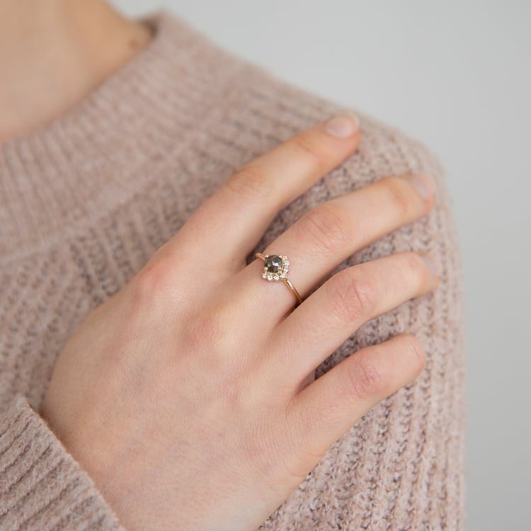 Prsteň so salt and pepper diamantom Chasity 124788