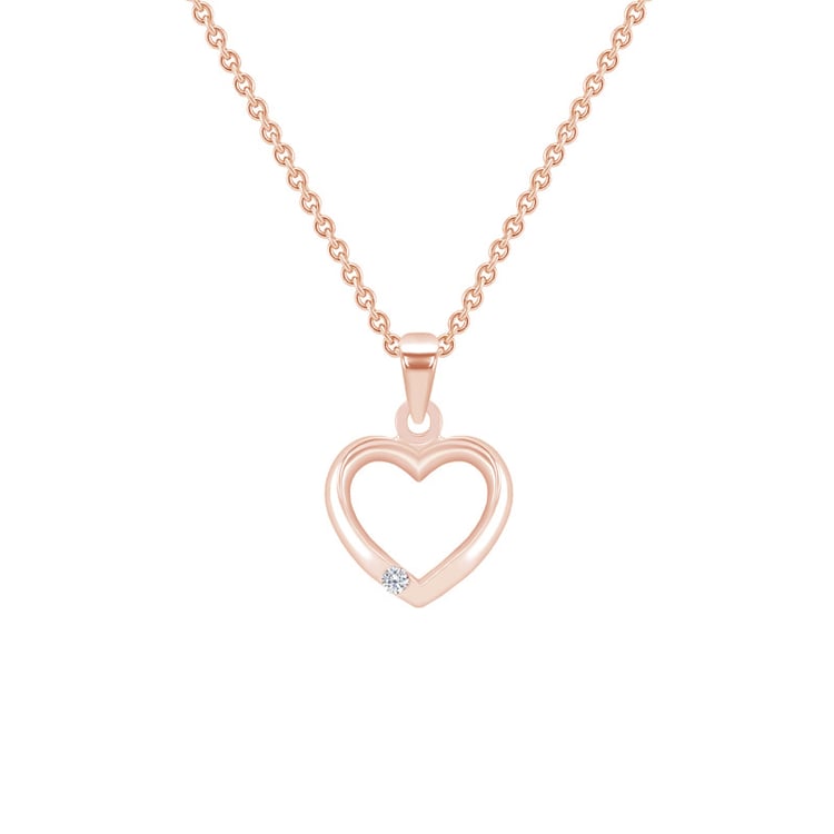  Zlatý prívesok so srdiečkom a diamantom Bree 64204