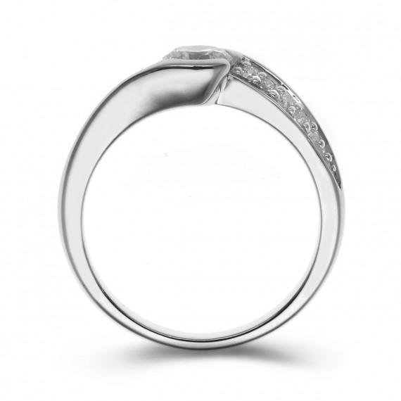 Platinový prsteň s diamantmi Anticha 55863