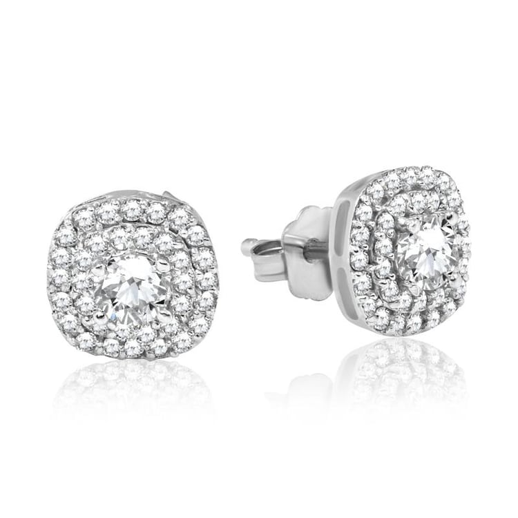 Zlaté diamantové náušnice Eleine 7084