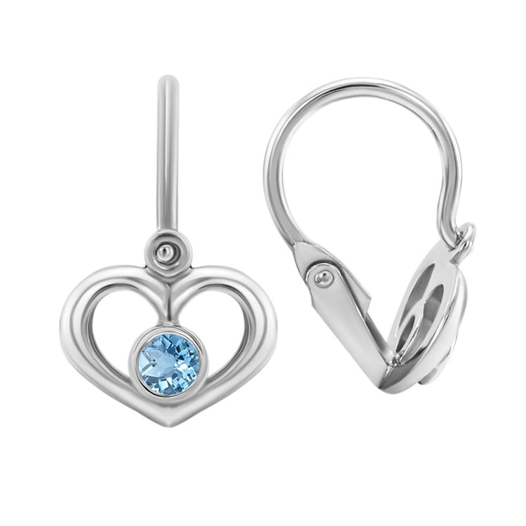 Detské zlaté náušnice srdiečka 32346