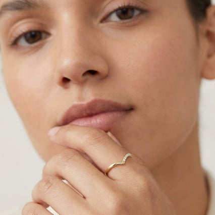 Vykrojený rozvodový eternity prsteň s lab-grown diamantmi Titus