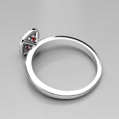 Diamanty skryté v spodnej časti prsteňa