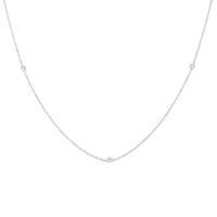 Jemný zlatý náhrdelník s tromi diamantmi Gisila