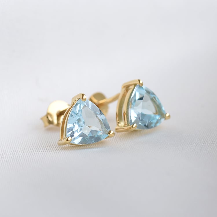 Pozlatené strieborné náušnice s topásmi 78716