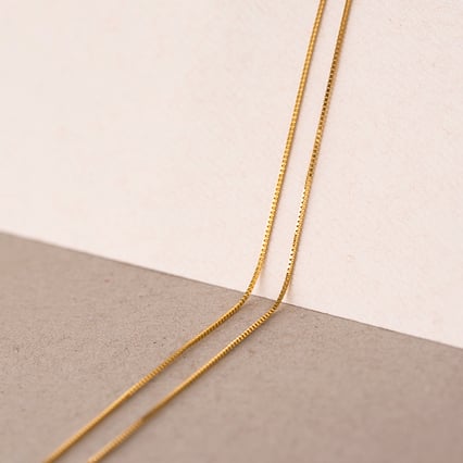 Venezia retiazka 45 cm z pozlateného striebra