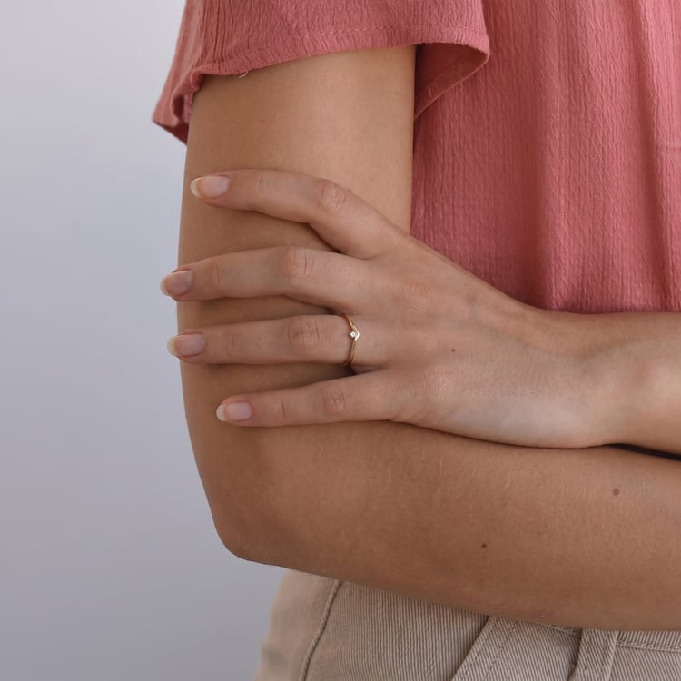 Strieborný vykrojený prsteň s lab-grown diamantom Caris 166713