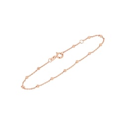 Náramok s guličkami 18 cm zo striebra