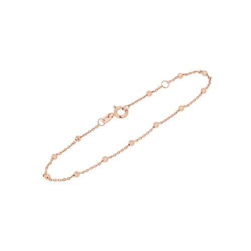 Náramok s guličkami 18 cm zo striebra