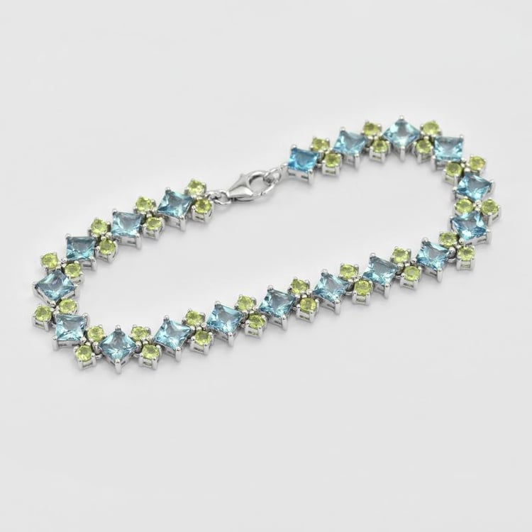 Topásový 17.5ct náramok zo striebra 5441