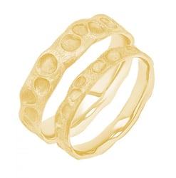 Svadobné obrúčky s atypickým povrchom zo zlata Iris