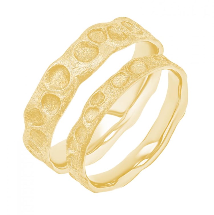 Svadobné obrúčky s atypickým povrchom zo zlata Iris 156412
