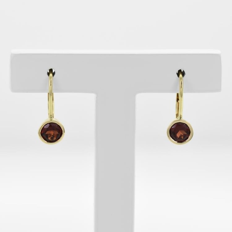 Zlaté granátové náušnice 50078