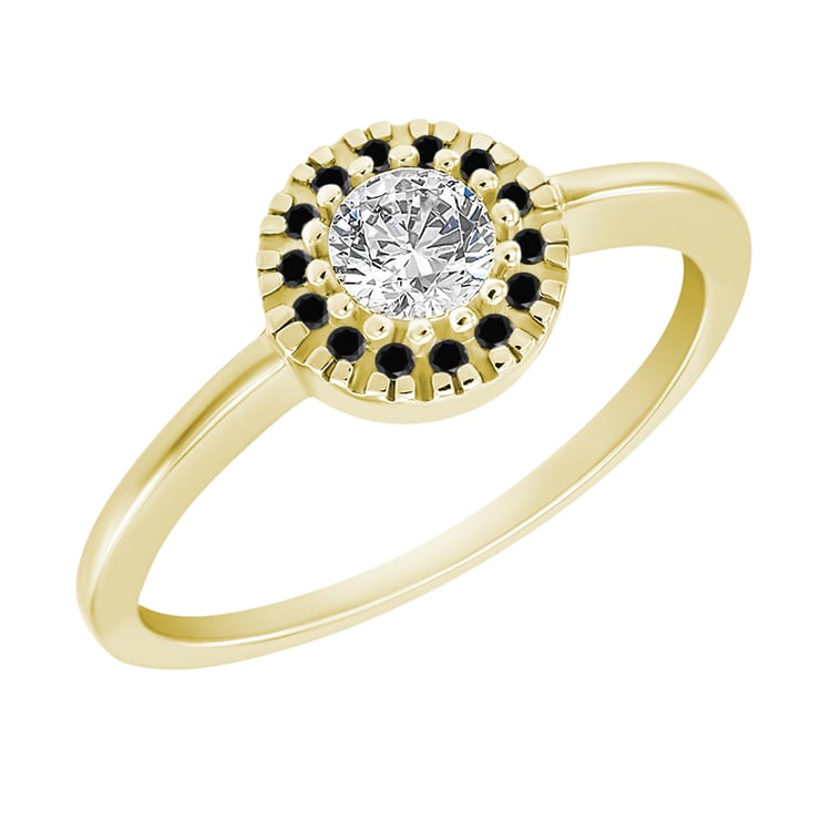 Zásnubný prsteň s farebnými diamantmi 22852