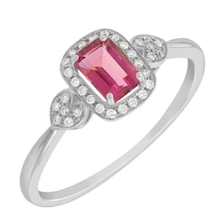 Zlatý prsteň s emerald turmalínom a diamantmi Davie