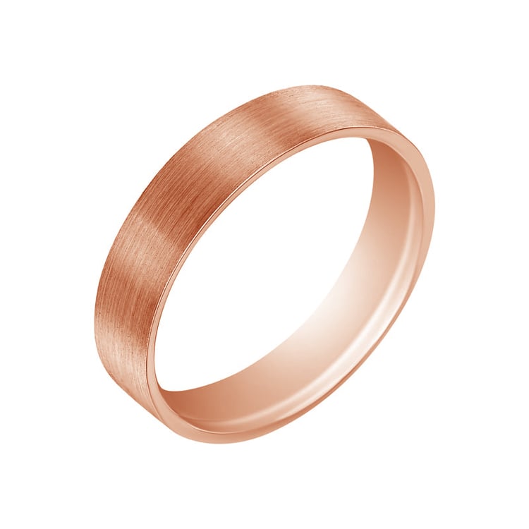 Ploché matné svadobné prstene zo zlata Khufu 68298