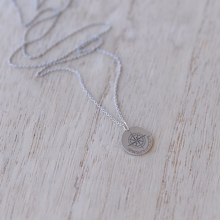 Prívesok s gravírom súradníc podľa vlastnej voľby 60057