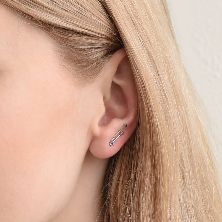 Zlatá náušnica so znamením zverokruhu Aquarius 95302