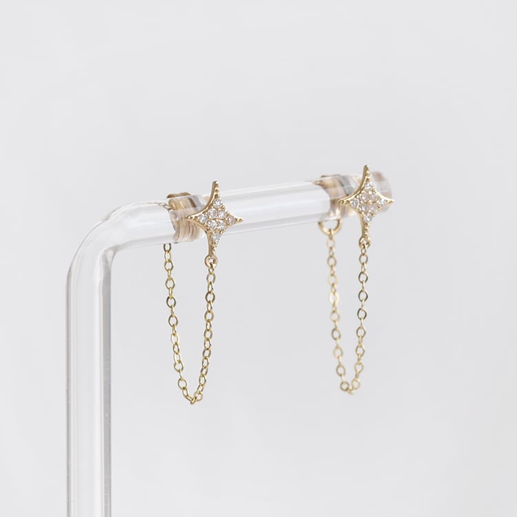 Strieborné visiace náušnice s lab-grown diamantmi Yuli 104142