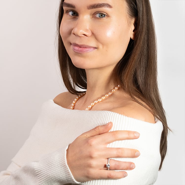 Náhrdelník z broskyňových perál Faust 149974