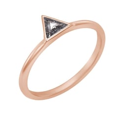 Prsteň s trillion salt and pepper diamantom Eloisa