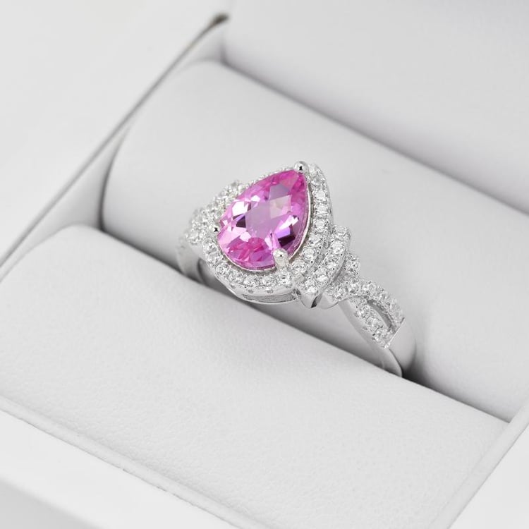 Prsteň s pear zafírom 27034