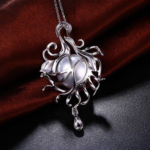 Zlatý náhrdelník s perlou 12889